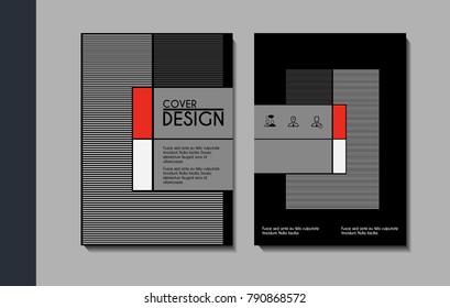 Vector minimalistic cover design. Template for brochure, education, business, web design.