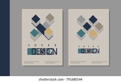 Vector minimalistic cover design. Template for brochure, education, business, web design.