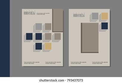 Vector minimalistic cover design. Template for brochure, education, business, web design.