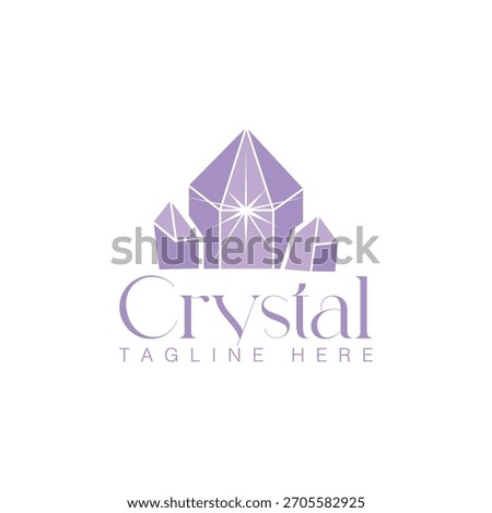 vector minimalistic crystal logo design