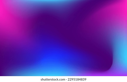 Vector Minimalistic Fluid Blurred Gradient Background. Trendy neon backdrop for Poster, Brochure, Banner, Landing Page