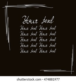 Vector minimalistic funeral card with simple frame and place for text
