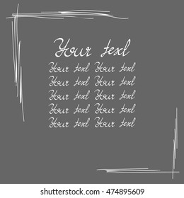 Vector minimalistic funeral card with simple frame and place for text