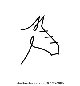 Vector minimalistic horse in outline style