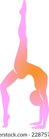 Vector minimalistic illustration collection. Creative yoga abstract artwork with hand drawn silhouette . Template for card, poster, banner, print for t-shirt, pin, badge, patch.
