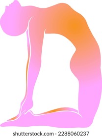 Vector minimalistic illustration collection. Creative yoga abstract artwork with hand drawn silhouette . Template for card, poster, banner, print for t-shirt, pin, badge, patch.