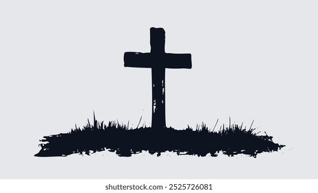 Vector minimalistic illustration of the Holy Cross an important holy symbol to represent the Son of God Jesus Christ