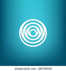 Vector Minimalistic Linear Water Ripple Circles Concentric Round Shape Logo In A Simple Modern Style Sign