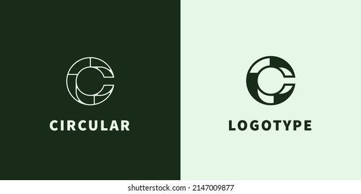 Vector minimalistic logo. Letter C logo plus sign and cross