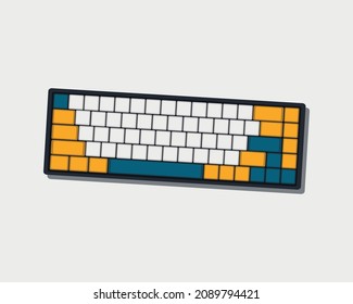 vector minimalistic mechanical keyboard with 65% layout