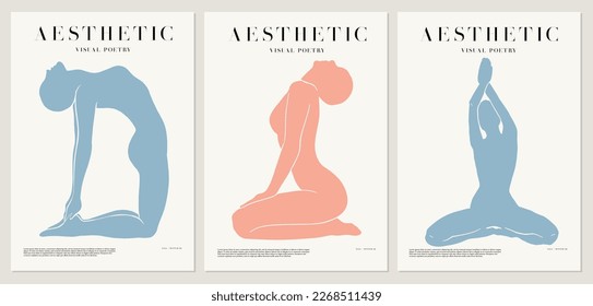 Vector minimalistic placard with illustration. Creative abstract artwork with hand drawn silhouette . Template for card, poster, banner, print for t-shirt, pin, badge, patch.