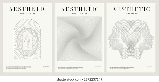 Vector minimalistic placard with illustration. Creative abstract artwork . Template for card, poster, banner, print for t-shirt, pin, badge, patch.