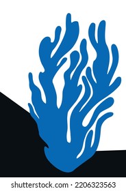 Vektor-Minimalistische Meeresalgen-Unterwasserposter