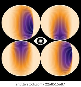 Vector minimalistic set of illustrations. Creative abstract artwork with shapes . Template for card, poster, banner, print for t-shirt, pin, badge, patch.