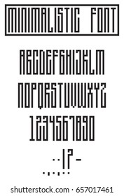 Vector Minimalistic Square Font