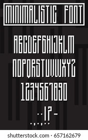 Vector Minimalistic Stretch Font 