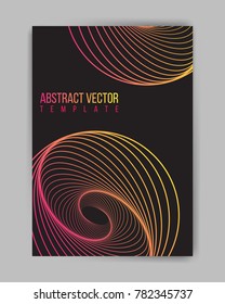 Vector minimalistic style templates with lines and shapes. Beautiful template for brochure, flyer, presentation, poster for cover. Easy to use, modify and change colors design