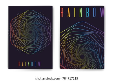 Vector minimalistic style templates with lines and shapes. Beautiful template for brochure, flyer, presentation, poster for cover. Easy to use, modify and change colors design