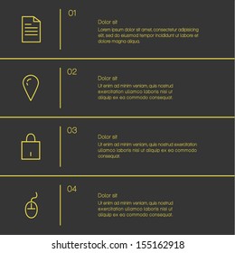Vector minimalistic template. Four choices. Clean box template with place for your content. Modern presentation, banner or element for website.