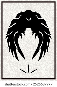 Vector minimalistic textured monster poster