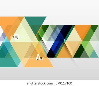 Vector minimalistic triangle design with options