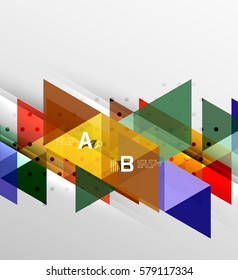 Vector minimalistic triangle design with options