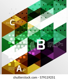 Diseño de triángulo minimalista con opciones