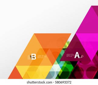 Vector minimalistic triangle design with options