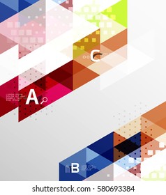 Vector minimalistic triangle design with options