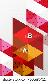 Design de triângulo minimalista de vetor com opções