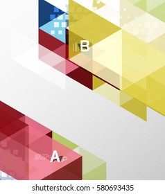 Vector minimalistic triangle design with options