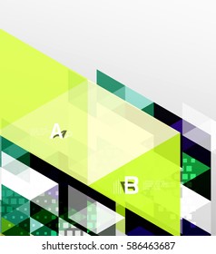 Vector minimalistic triangle design with options