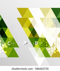 Vector minimalistic triangle design with options