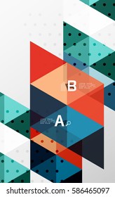 Vector minimalistic triangle design with options