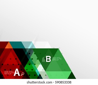 Vector minimalistic triangle design with options