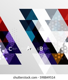 Vector minimalistic triangle design with options