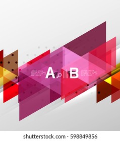 Vector minimalistic triangle design with options