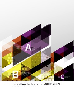 Vector minimalistic triangle design with options