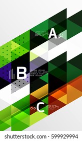 Vector minimalistic triangle design with options