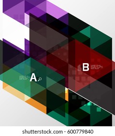 Vector minimalistic triangle design with options