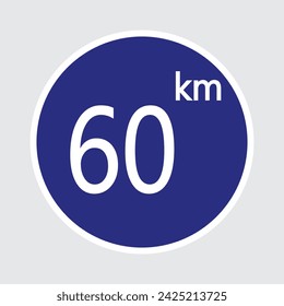 vector minimum speed limit in kilometres per hour sign