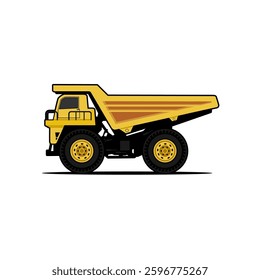 vector mining dump truck oversized illustration