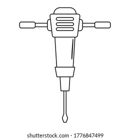 Vector Of Mining Hammer Drill Icon