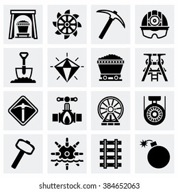 Vector Mining icon set