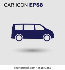 Vector minivan car icon