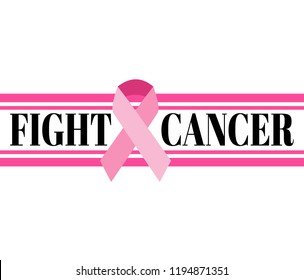 Vector minmalistic poster about cancer . Template for card, poster, banner, print for t-shirt, pin, badge, patch.