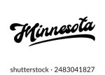 Vector Minnesota text typography design for tshirt hoodie baseball cap jacket and other uses vector	