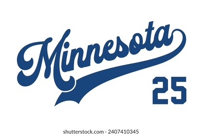 Vector Minnesota text typography design for tshirt hoodie baseball cap jacket and other uses vector