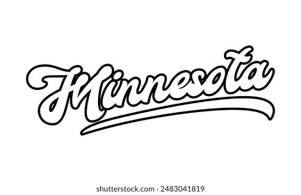 Vektorgrafik Minnesota Text Typografie Design für T-Shirt Hoodie Baseball Cap Jacke und andere Verwendungen Vektorgrafik	