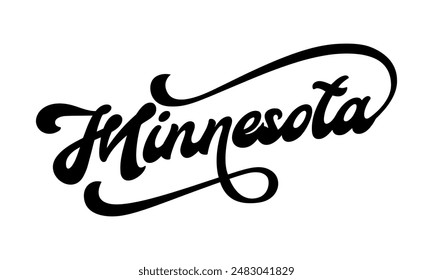 Vector Minnesota text typography design for tshirt hoodie baseball cap jacket and other uses vector	